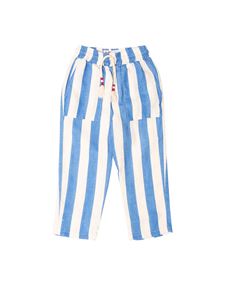MC2 Saint Barth - Striped pants in white and blue