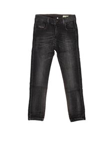 Diesel - Branded delavé jeans in black