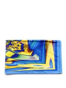 Maria Enrica Nardi - Costarei beach towel in electic blue and yellow