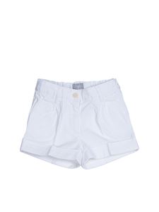 Il Gufo - Turn-up hem short pants in white