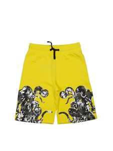 Marcelo Burlon County Of Milan Kids - Tentacle print shorts in yellow