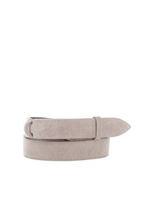 Orciani - Nobuckle taupe suede belt