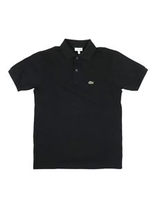 Lacoste - Logo embroidery polo in black