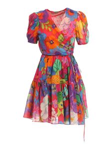 TWINSET - Floral muslin wrap dress