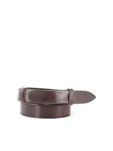 Orciani - Nobuckle brown leather belt