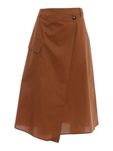 Woolrich - Poplin wrap skirt