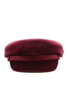 Borsalino - Velvet cap in burgundy