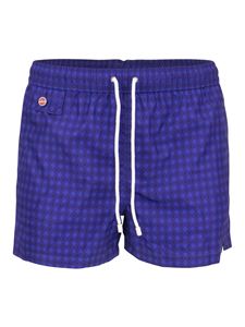 Kiton - Geometric patterned swim shorts