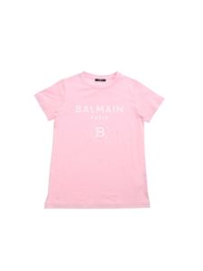 Balmain - Logo print T-shirt in pink