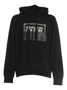 Versace Jeans Couture - Bicolour logo print hoodie