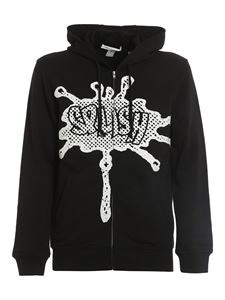 Comme Des Garçons Shirt  - Splash print zip-up hoodie