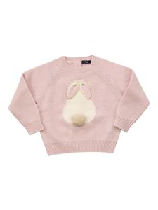 Il Gufo - Rabbit detailed sweater in pink