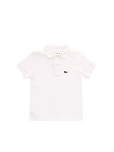 Lacoste - Logo patch polo in white