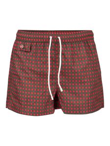 Kiton - Geometric patterned swim shorts