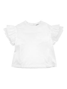 Brunello Cucinelli Kids - Tulle insert cotton T-shirt