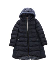 Herno - Logo quilted down jacket in blue