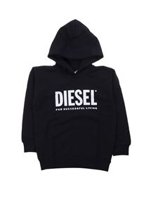 Diesel Kids - Logo hoodie in black