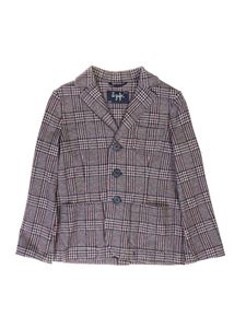 Il Gufo - Prince of Galles check jacket in burgundy blue and white
