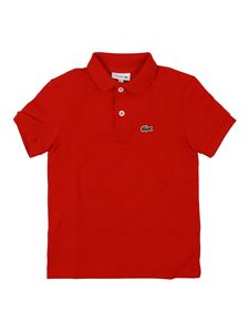 Lacoste - Logo embroidery polo in red