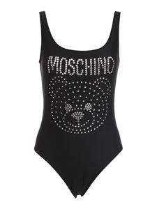 Moschino - Rhinestone Teddy one-piece swimsuit